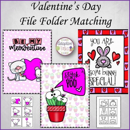 Valentine's Day File Folder Matching